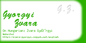 gyorgyi zvara business card